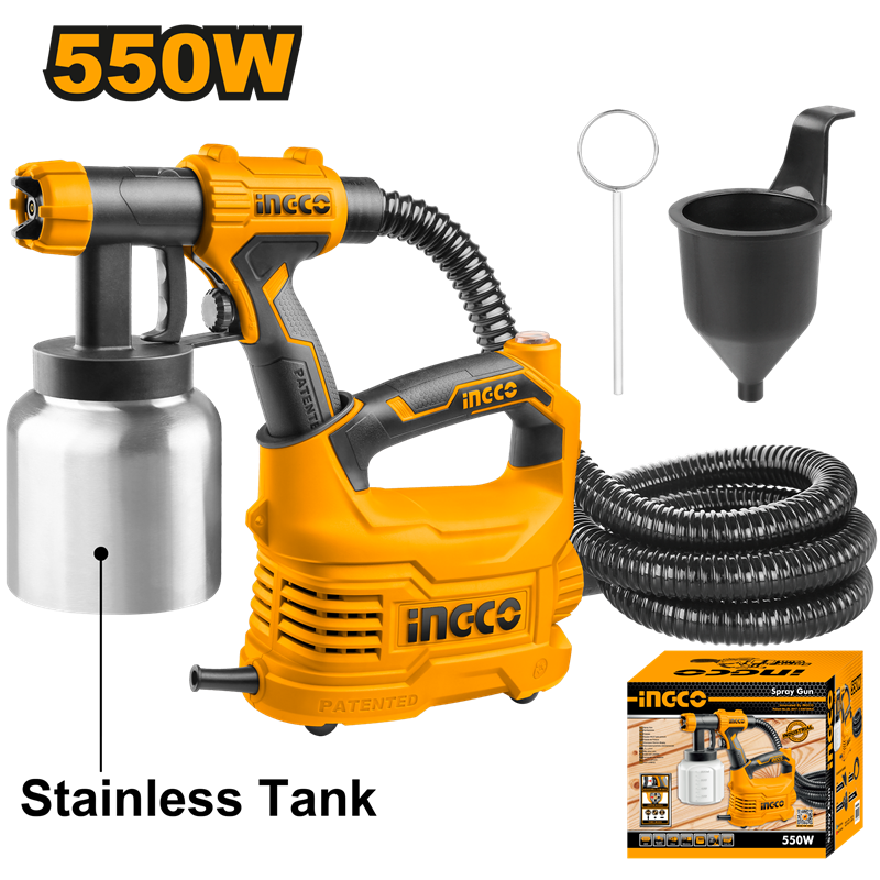 Ingco Elektrikli Boya Tabancası 550 Watt SPG5008-2