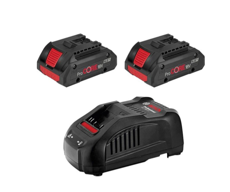 Bosch Başlangıç ​​Seti 2 X Procore18v 4.0 Ah Şarj Cihazı Gal 1880