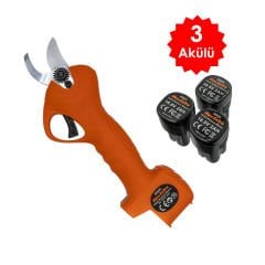 Max-Extra MX8030 Şarjlı Budama Makası Üç Akülü 25MM 2.0 Ah