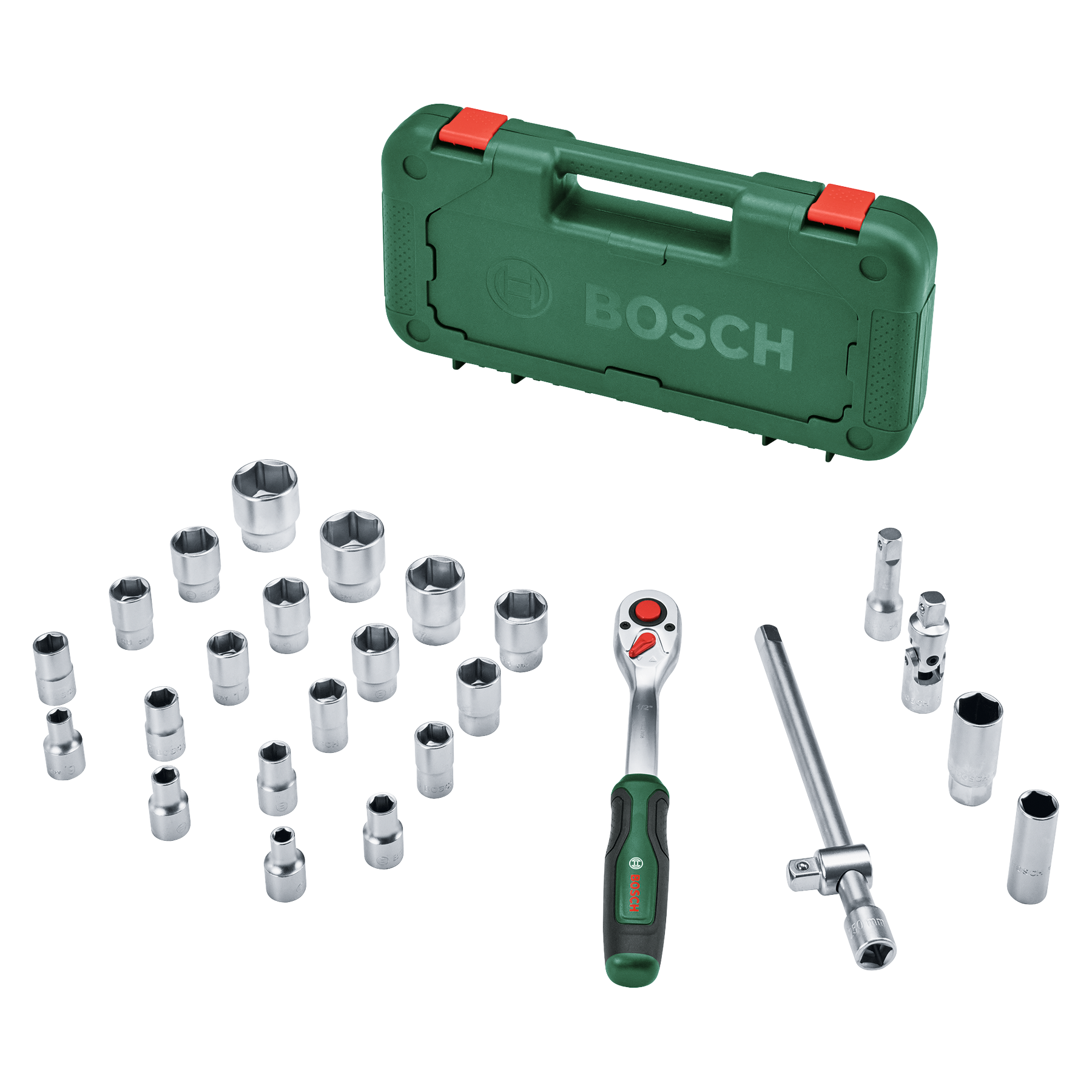 Bosch 1600A02Z9F 1/2'' Cırcırlı 25 Parça Lokma Takımı