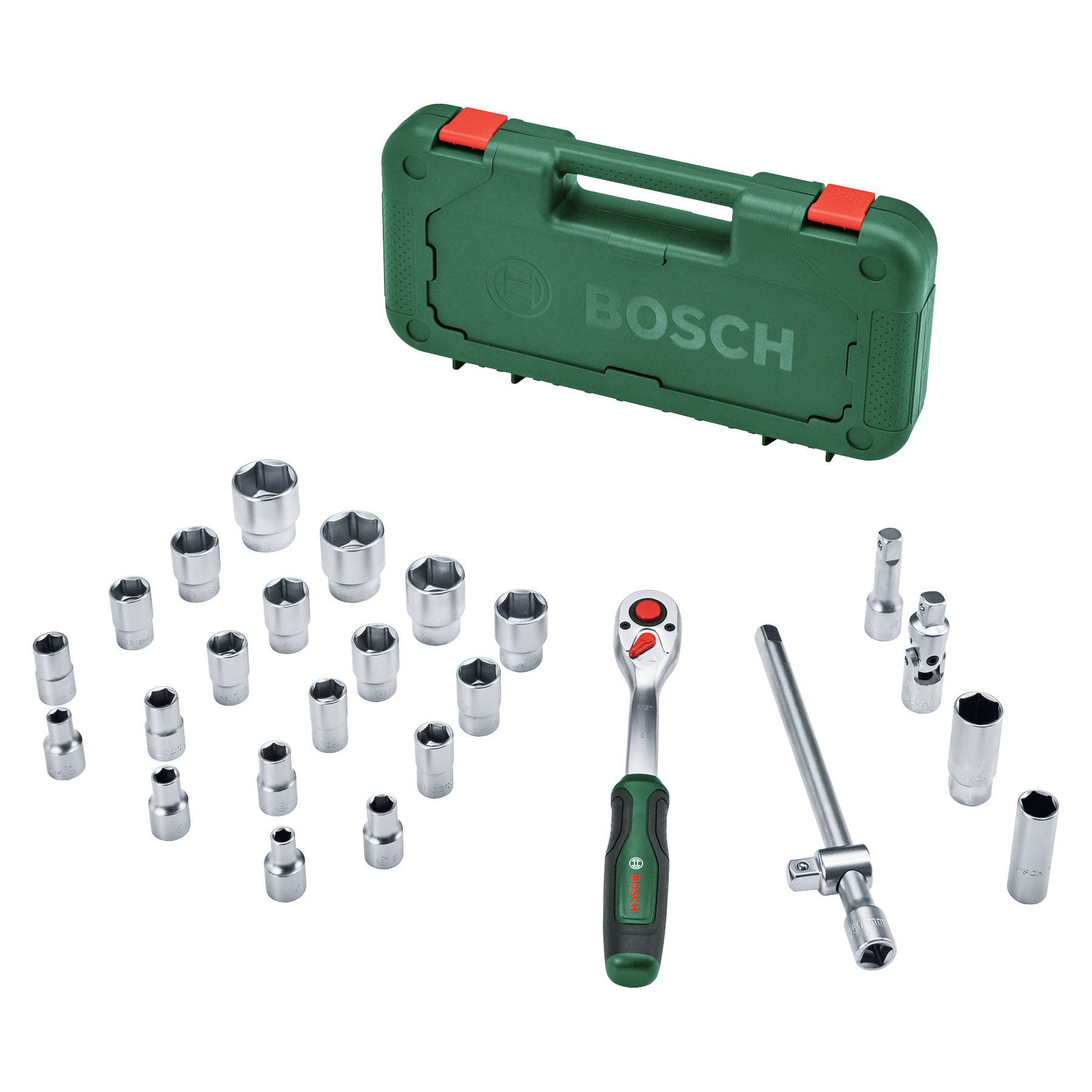 Bosch 1600A02Z9F 1/2'' Cırcırlı 25 Parça Lokma Takımı