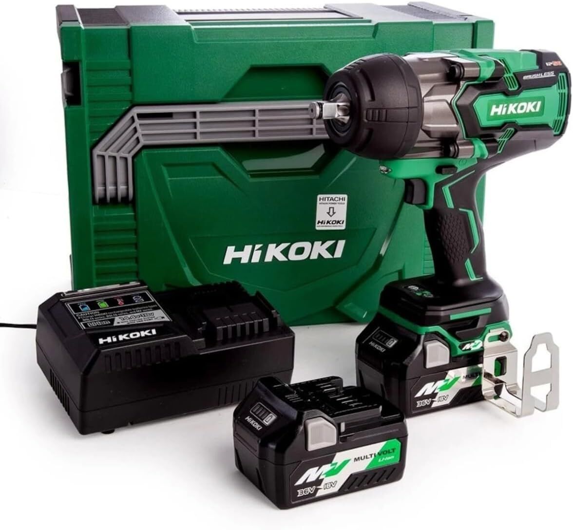 Hikoki Wr36Db Kömürsüz Profesyonel Somun Sıkma 36Volt/2.5Ah Li-Ion Çift Akülü