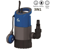 Rainpump CD9003N1 Plastik Gövdeli Düşük Emiş Drenaj Dalgıç Pompa