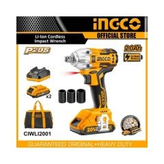 Ingco Power Pro Speed 20V 2AH Çift Akülü Somun Sıkma Bijon Setli CIWLI2001