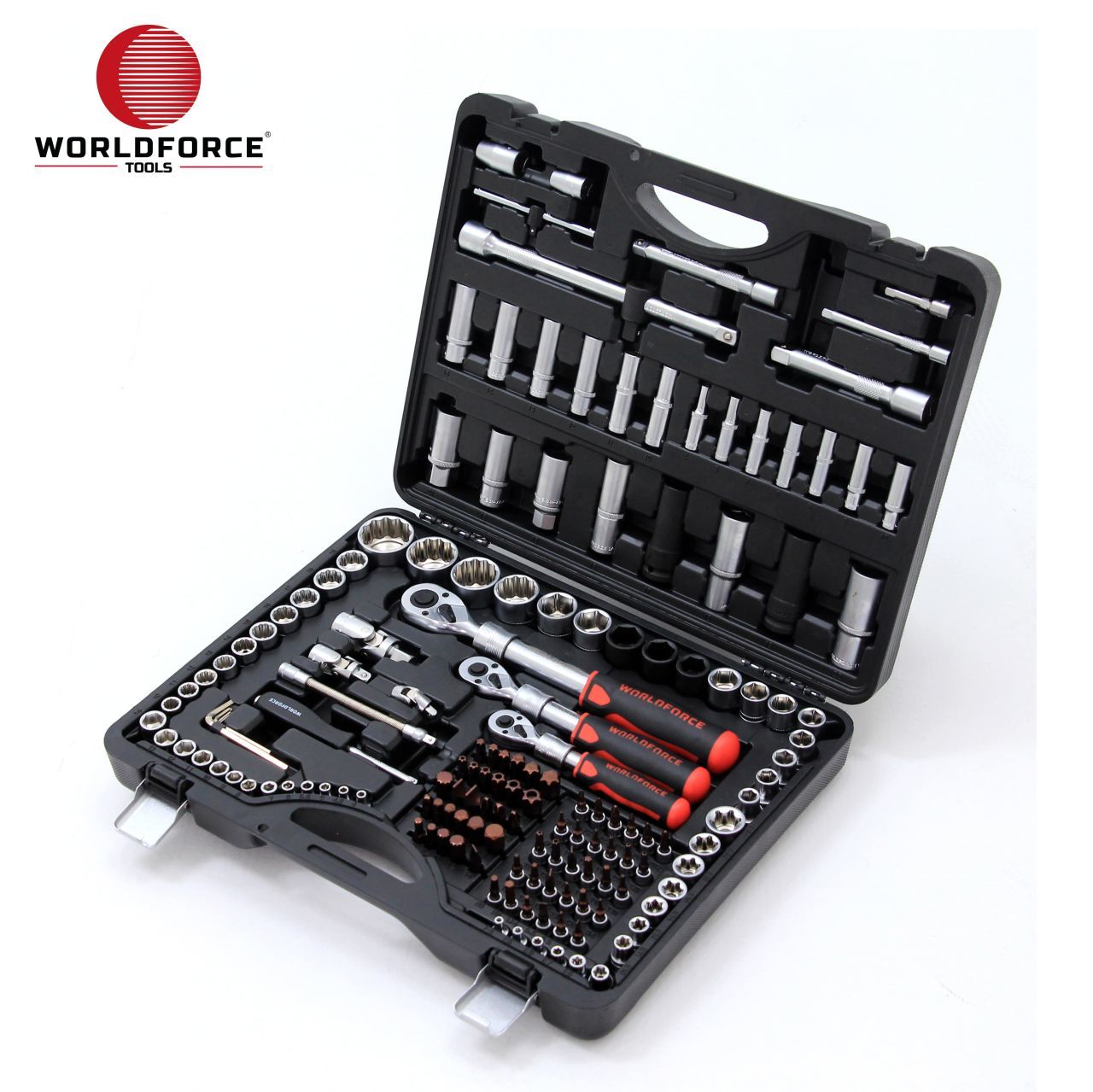 Worldforce Lokma Takımı 156 Parça S-Ultra 1/4''-3/8''-1/2'' Uzatmalı Cırcır - 11505